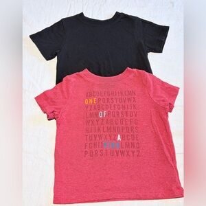 Red Alphabet Kids T-Shirt & a Solid Black T-shirt